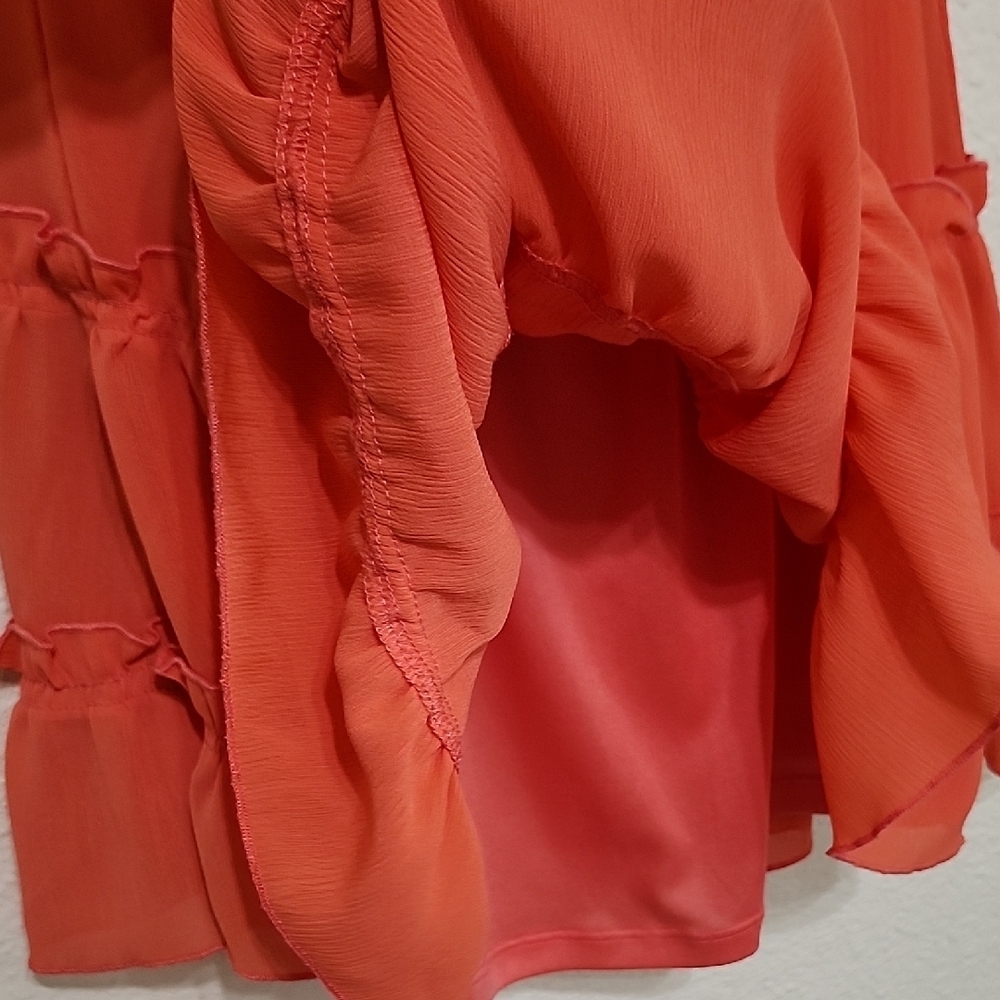Pink Ruffled Tie Front Mini Sundress - Picture 5 of 12
